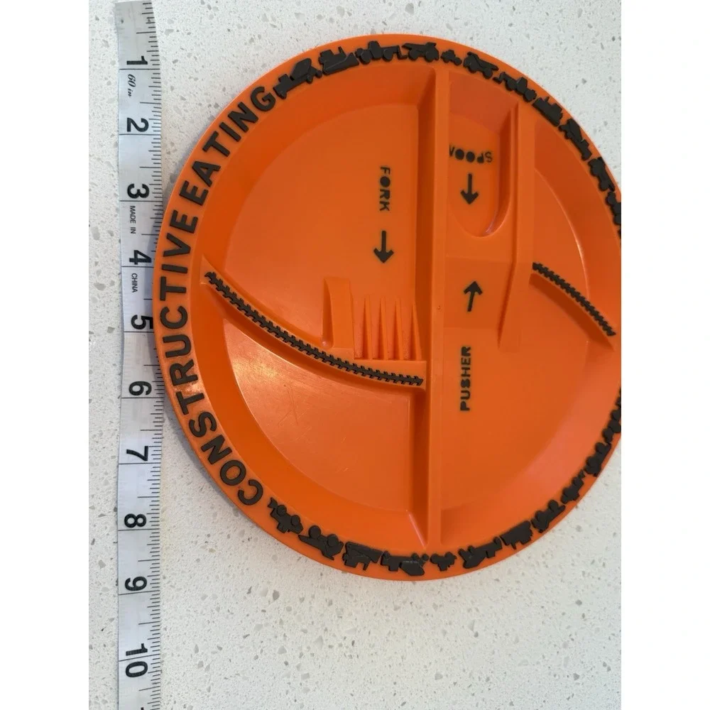 Constructive Eating Construction‎ Zone Plate Only Orange